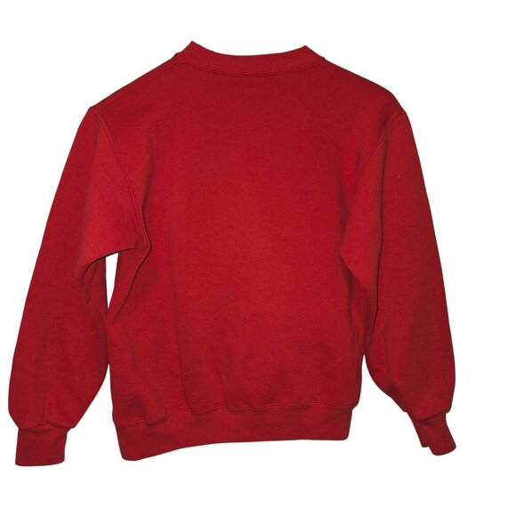 Vintage 90s Russell Athletic BLANK Red Sweatshirt, Made in the USA, Sz YL - Picture 3 of 7